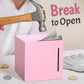Piggy Bank For Adults Must Break To Open, Unbreakable Adults Piggy Bank Made Of Stainless Steel, Metal Saving Bank (Pink, 5.9-In