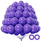 Kawkalsh 200Pcs 5 Inch Purple Balloons, Small Mini Latex Balloons For Party Birthday Baby Shower Anniversary Festival Arch Garla
