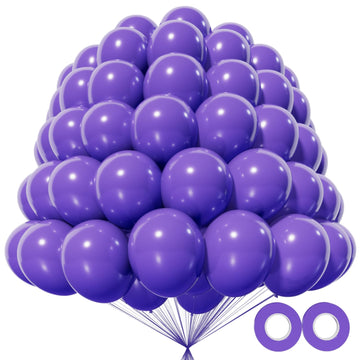Kawkalsh 200Pcs 5 Inch Purple Balloons, Small Mini Latex Balloons For Party Birthday Baby Shower Anniversary Festival Arch Garla