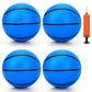 7 Inch Pvc Mini Basketball For Indoor Basketball Mini Hoops, Soft 7' Rubber Small Replacement Basketball For Over Door Basketball Hoop Sets, Little Basketballs For Outdoor Beach Pool(4 Pcs With Pump)