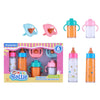 Pretendor 6 Pieces Magic Disappearing Milk And Juice Bottle With Pacifier,Pretend Play Feeding Toy Set For Girl,4 Bottles And 2