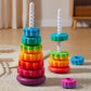 Eivaai Baby Spinning Stacking Toys Sensory Toys For Toddlers 1-3, Rainbow Ring Spin Montessori Toys For Babies 12 Months, Autism Learning Toy For 1 2 3 One Year Old Girl Boy Christmas Birthday Gifts