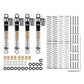 INJORA 43mm Shocks Aluminum Threaded Tele Absorber Damper Upgrades Parts Accessories for Axial SCX24 Bronco Gladiator Deadbolt J
