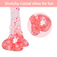 Easter Basket Stuffers Prefilled Bunny Clear Slime Pack, Crunchy Glossy Non Sticky Pink Crystal Slime Toy with Cute Rabbit Charm