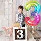 KatchOn, Giant Jelly Rainbow 3 Balloon Number - 40 Inch | Number 3 Balloon for 3rd Birthday Girl Decorations | 3rd Birthday Ball