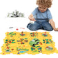 Xazastov Plastic Floor Puzzles For Kids Ages 3-5, Puzzle Track Car Play Set, Educational Montessori Toys For 3 4 5 6 Year Old Bo