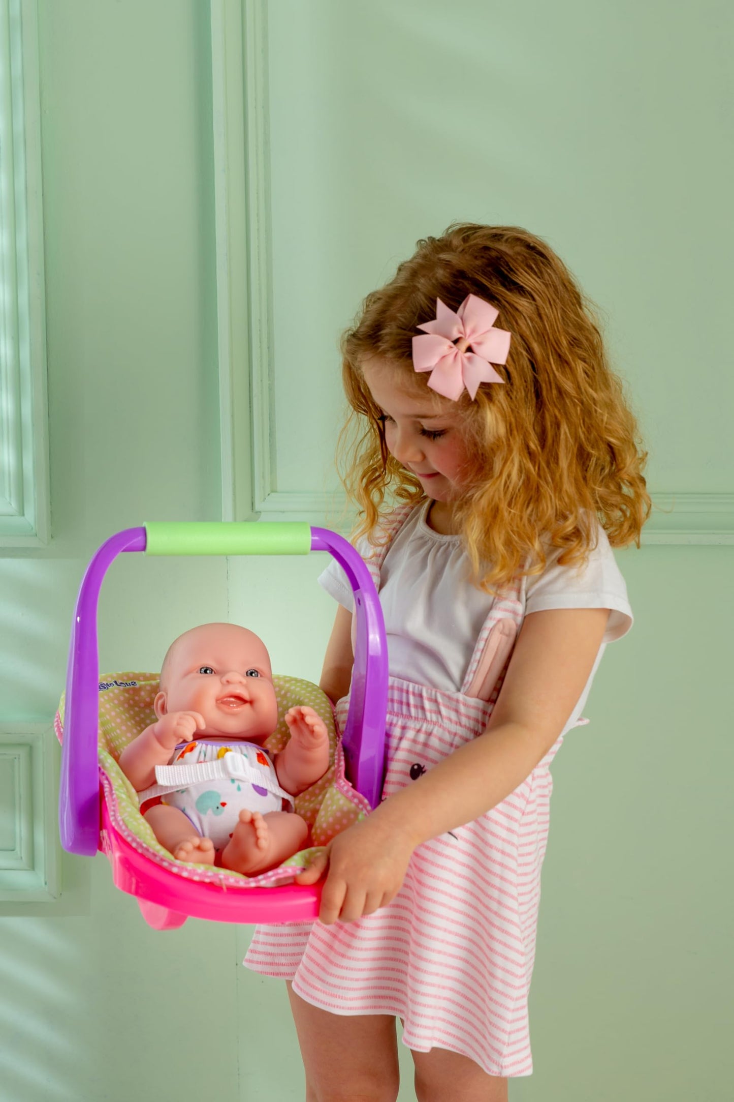 Jc Toys, 14' Lots To Love Babies Doll And Car Seat - 4 Multi-Position Carrier - Posable & Waterproof - Ages 2+