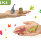 Recur Dinosaur Figure Toys Mini Dino Figurines For Kids Jurrassic Dinosaurs, 100% Hand-Painted, Cake Topper Small Tabletop Figure - 12 Pcs