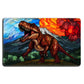 Trex Stained Glass Premium Stitched Card Game Playmat - By Digital Sorcery Studio - Compatible With Mtg And Other Trading Card G