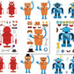 24 Sheets Make Your Own Robot Stickers Make A Face Stickers For Kids Toddlers With Robots Diy Craft Stickers Kids Party Favor Su