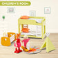 Giant Bean 21Pcs Wooden Plastic Dollhouse Furniture Set, Patio And Babyroom Set, Green Dollhouse Accessories Pretend Play Furnit