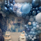 Jobkoo Blue Balloon Garland Arch Kit Winter Onederland Balloons Baby Light Blue Metallic Blue Confetti Latex Balloon For Snow Bi