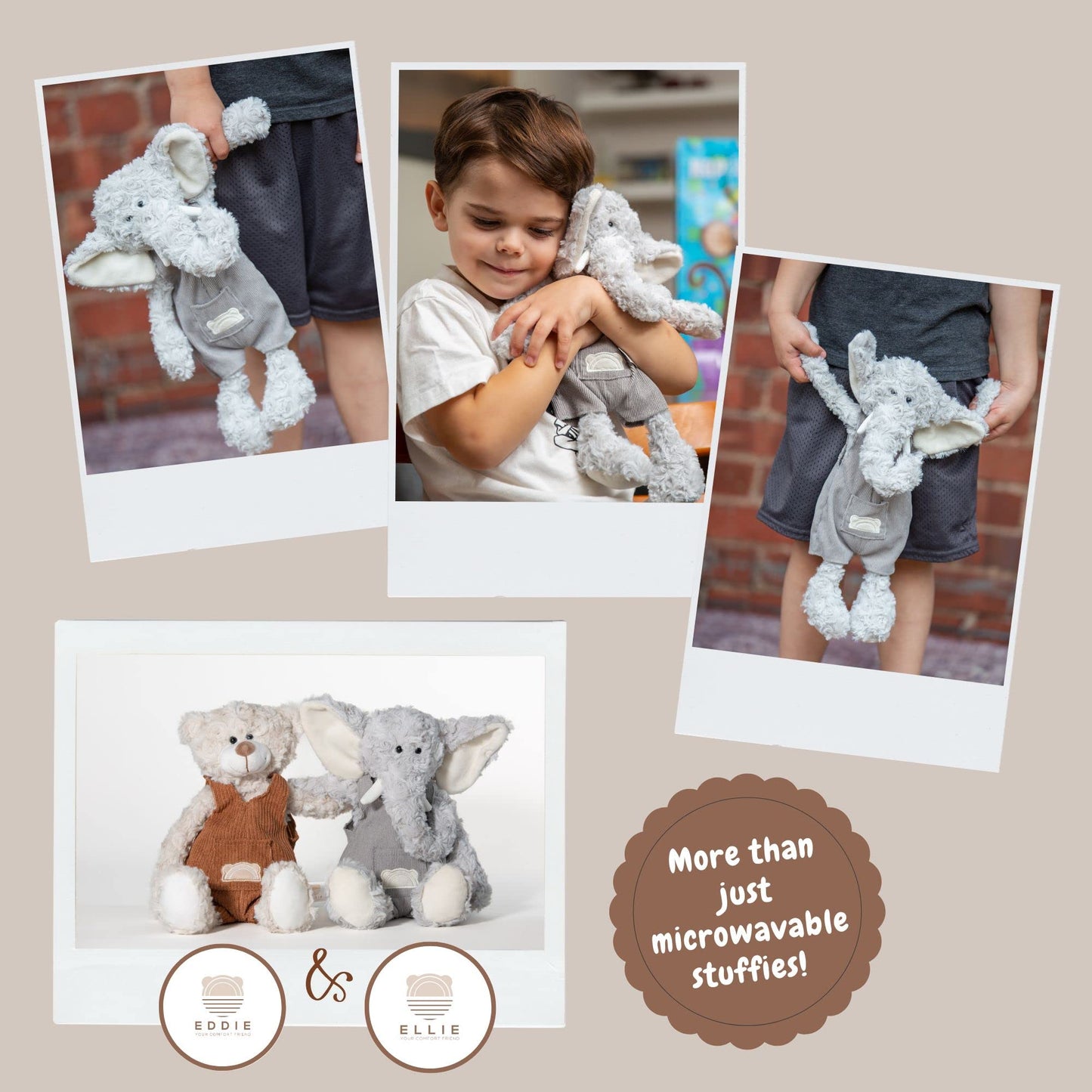 Family Framework Ellie Warming Plush - Microwavable Lavender Aromatherapy Stuffed Animal - Heatable & Coolable