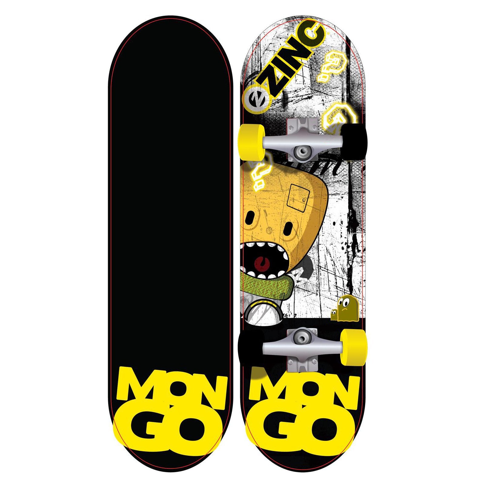 Zinc Kids Hardwood Mongo Skateboard, Yellow, Medium.uk