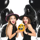 TONIFUL 30Pcs 18 Inch Black Heart Balloons Black Heart Shape Foil Mylar Balloons Decoration for Birthday Valentines Day Wedding