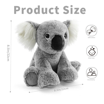 Hideekoog Koala Stuffed Animal Toys  8.5 Inch Soft and Cuddly Koala Plush Animals Toy  Cute and Realistic Stuffed Animals Gifts for Boys and Girls Soft Toy for Kids