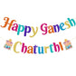 Happy Ganesh Chaturthi Banner, Ganesh Chaturthi Party Decorations, Indian Festival Themed Decor, Hindu God Decor, Pre-strung