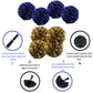 Zerodeco Birthday Decorations, Navy Blue Gold Birthday Party Decorations Happy Birthday Banner Pompoms Balloon For Boys Girls Me