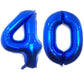 40 Inch Navy Blue 40 Number Balloons Giant Jumbo Huge 40 Foil Mylar Helium Number Digital Balloons Dark Blue Birthday Mylar Digi