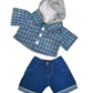 Skater Hoodie With Denim Pants Teddy Bear Outfit (16')