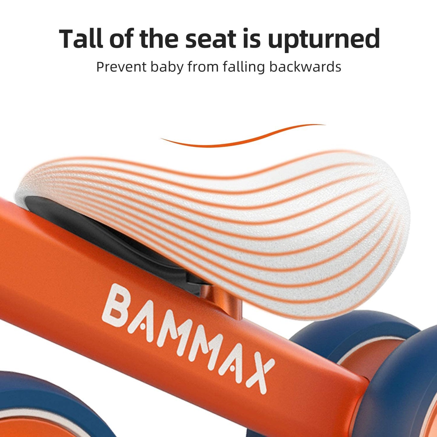 Bammax Baby Balance Bike For 1 Year Old Toddler, Riding Toys For 9-24 Months Boys Girls, No Pedal Infant 4 Wheels Baby Bicycle First Birthday Gift Cute Toddler Bike To Help Baby To Start Riding