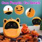 Leokawin Black Cat Stuffed Animal,8In Black Cat Plush,Cute Pumpkin Cat Plush Toy,Kawaii Pumpkin Black Cat Plush Pillows,Soft Bla