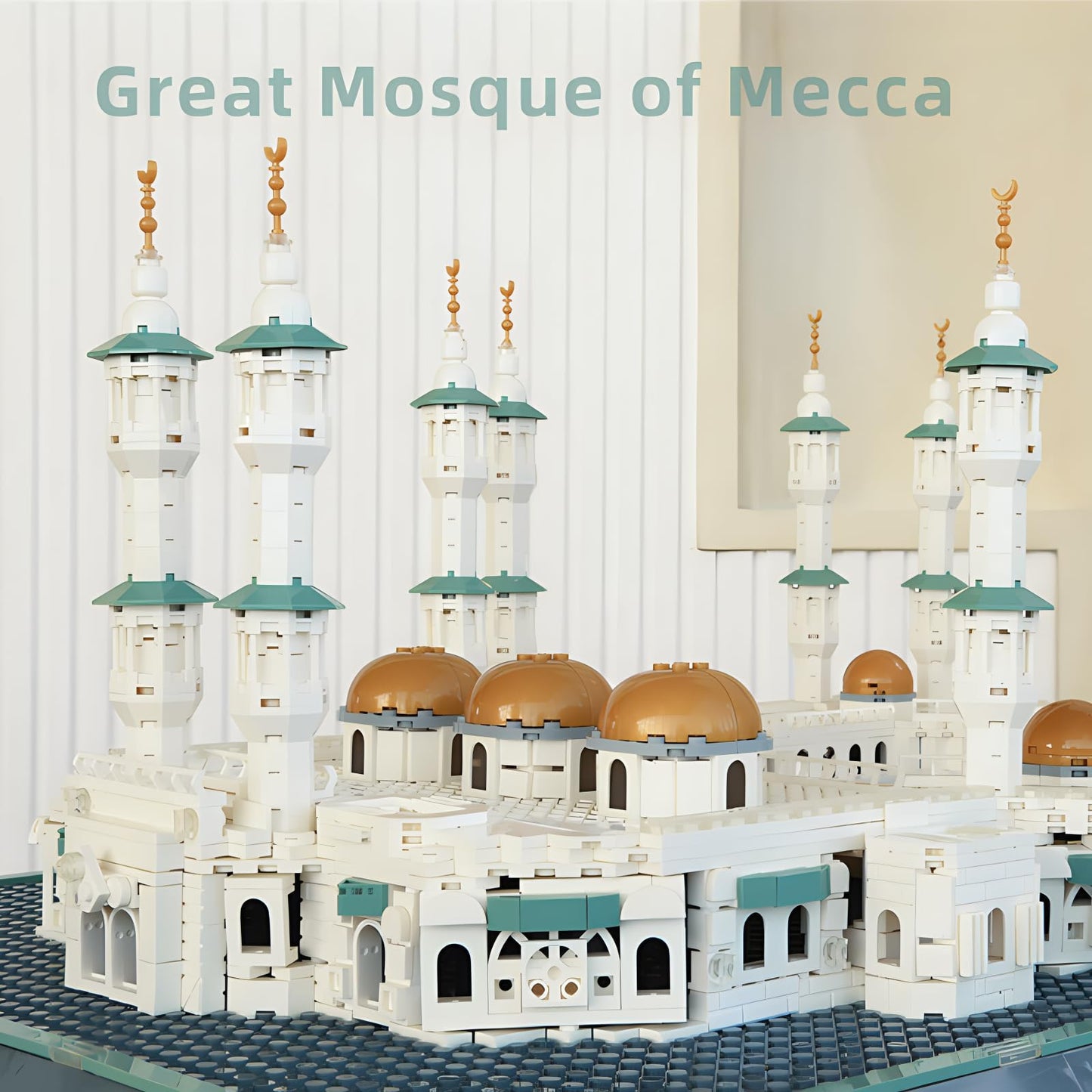 CAXIMSY Building Blocks Set - Great Mosque of Mecca Model, 2291 Pieces, Large, Plastic, Mjdqzs Architecture, Model 6220