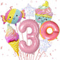 Donut 3Rd Birthday Decorations,Sweet 3Rd Birthday Party Decorations For 3Rd Birthday Donuts Foil Balloons Sweet 3Rd Donut Birthday Party Decorations Party Supplies Backdrops For Girls