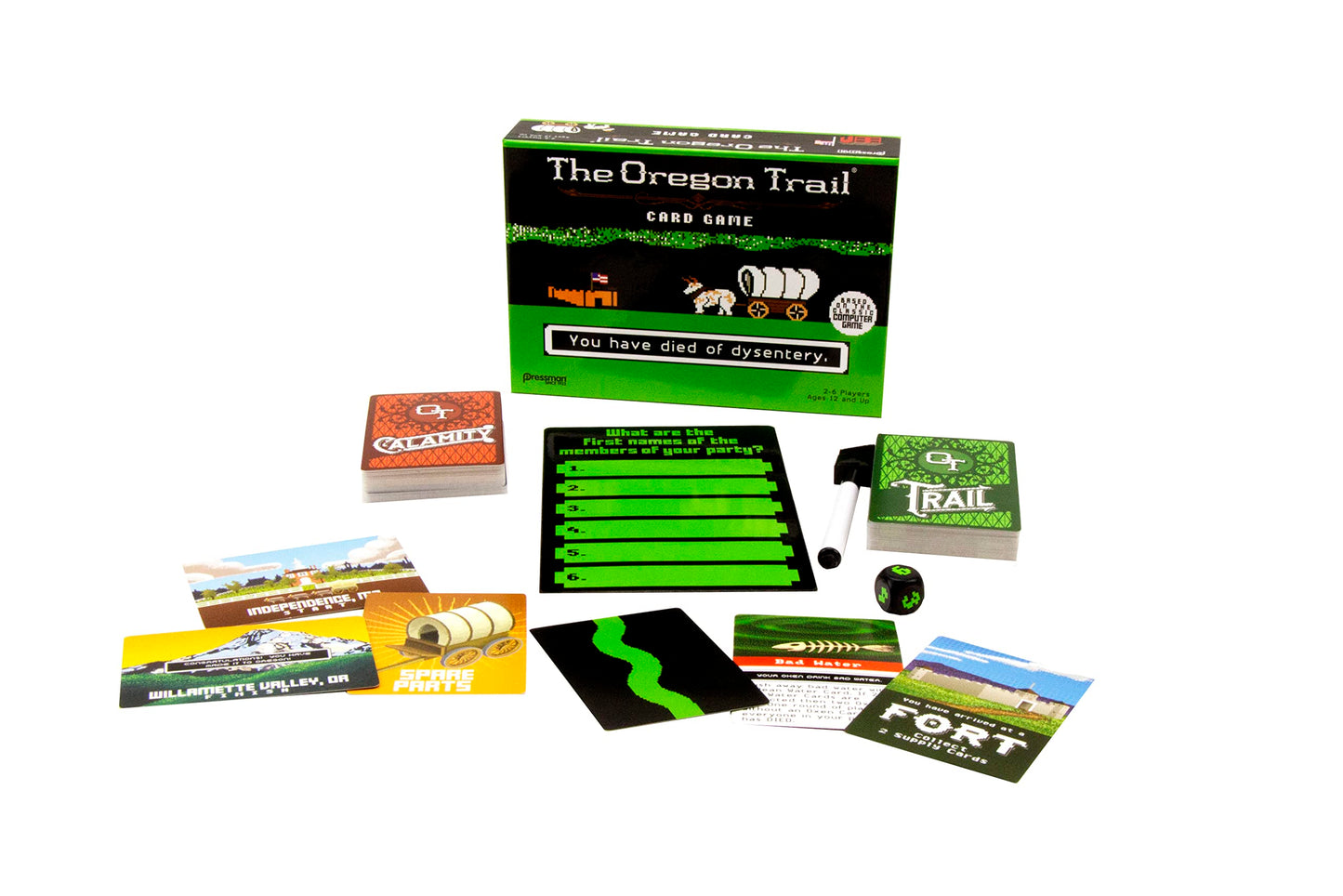 Pressman Oregon Trail Card Game - Cooperative Gameplay for 2-6 Players, Ages 12+, Multicolor, Model 10749001576