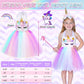 Giftinbox Girls Unicorn Princess Dress Unicorn Costume For Girls 1-8Y Halloween Costumes For Girls Toddlers Birthday Party 2-3Y