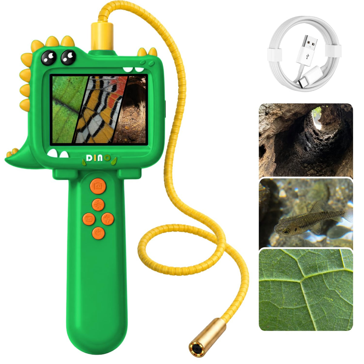 Borescope Camera Toy with Light for Kids,STEM Science Educational Toy for 3 4 5 6 7 8 9 10 Years Old Boys Girls Birthday Gift,Ki