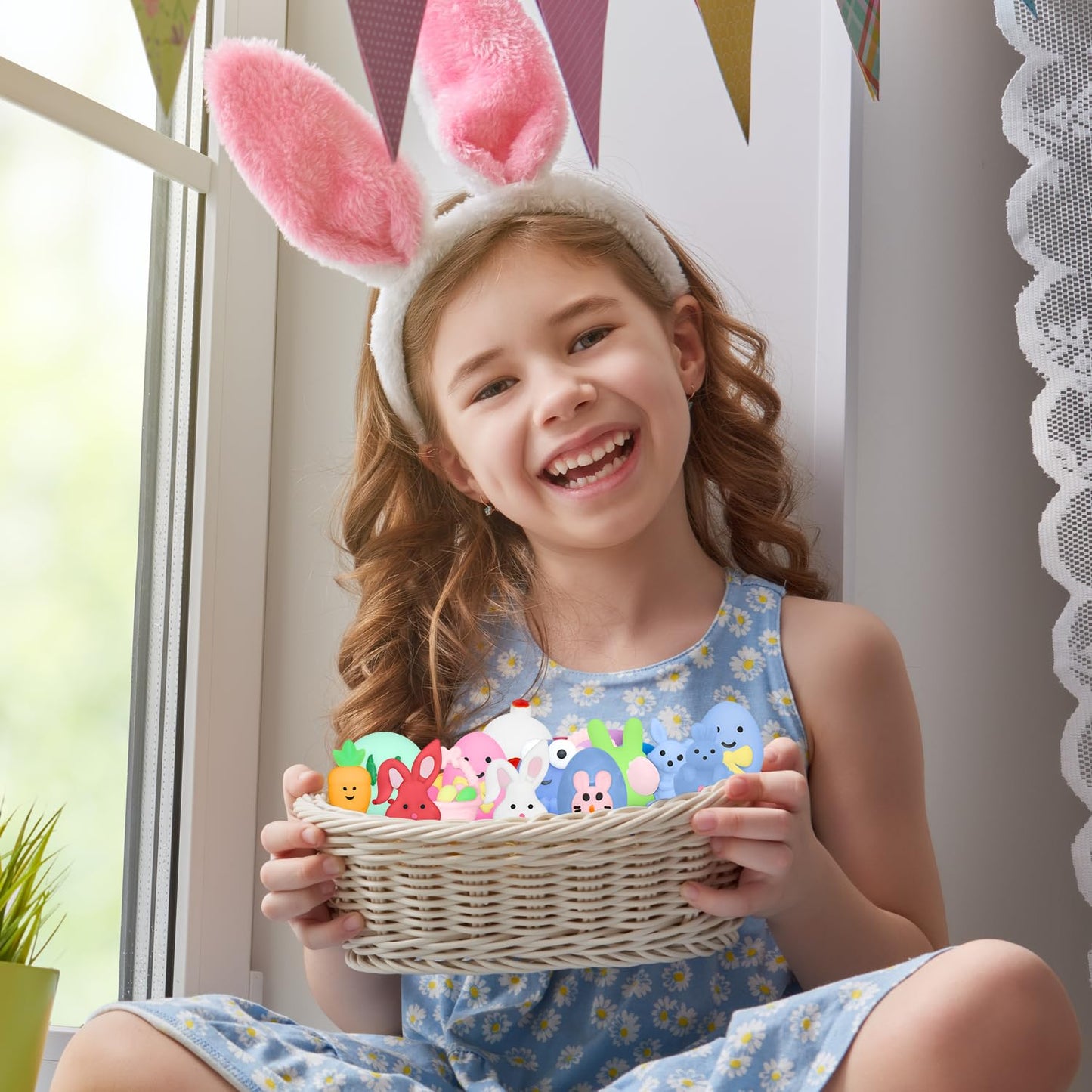 Lidifc 43 Pcs Easter Mochi Squishy Toys Stress Relief Squishies Easter Toys For Kids Girls Boys Toddlers Easter Basket Stuffers
