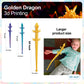 Meet Gladness 24 In 3D Printed Dragon, 24Inch Dragon,3D Dragon Toy,Large Dragon Present,Ariculated Crystal Dragon(Gold)