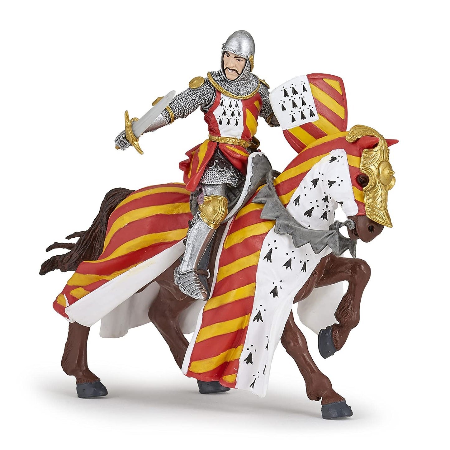 Papo -Hand-Painted - Figurine -Medieval-Fantasy -Tournament Horse -39945 - Collectible - For Children - Suitable For Boys And Girls - From 3 Years Old