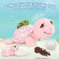 Morismos Sea Turtle Stuffed Animal With Babies,14 In Mommy Turtle With 3 Baby Turtles Plush, 2 Eggs Plushies Inside Belly Pouch,Big-Eyed Turtle Toys For Toddlers Kids,Pink Turtle Gifts For Girls Boys