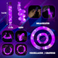 Kannove Glow Party Favors Supplies For Kids, 12 Pcs Purple Light Up Glow Sticks Necklaces Bracelets Accessories For Toddlers, Gl
