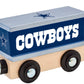 Masterpieces Nfl Dallas Cowboys Real Wood Boxcar Toy Train With Magnets