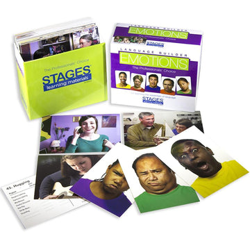 Stages Learning Materials Language Builder Emotion Picture Cards Expressions, Conversation, And Situation Photo Cards For Autism