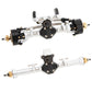 MEUS RACING SCX24 Axles Isokinetic CVD 52° Steering Angle +5mm Widened Front and Rear - Silver Upgrade for Axial SCX24 Crawler