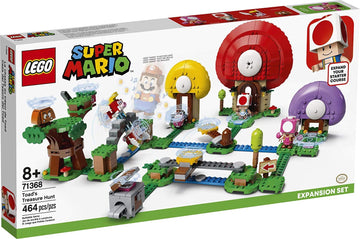 Lego Super Mario Toad’S Treasure Hunt Expansion Set 71368 Building Kit; Toy For Kids To Boost Their Super Mario Adventures With Mario Starter Course (71360) Playset (464 Pieces)