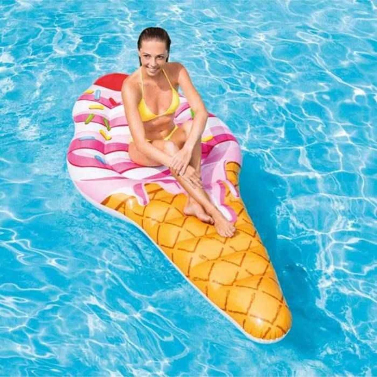 Intex 58762Eu Realistic Print Mattress Ice-Cream Lilo, Multi-Colour, 224 X 107 Cm
