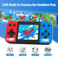 Handheld Game Console with 3.0 Inch LCD Screen, 240 Retro Classic Games, Rechargeable Battery Portable Mini Arcade - Electronic