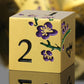 DNDND Metal Dice Set, 7 PCS Metallic Flowers DND Dice with Grogeous Gift Case for D&D Dungeons and Dragon Tabletop Game (Purple 