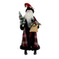 Plaid Santa With Frosted Pine Accents 26.5''H
