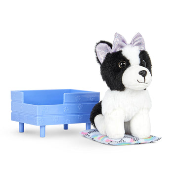 Glitter Girls - Ziggy - Posable 6-Inch Pet Dog Plush Border Collie Stuffed Animal - Poseable Legs - 14-Inch Doll Accessories For