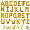 52 Pcs Gold Letter Balloons Foil Alphabet A To Z Balloons Diy Personalized Phrase Banner For Baby Shower Wedding Party Supplies