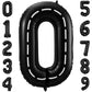 Race Car Number 0 Balloons,40 Inch Racing Car Birthday Balloons Two Fast Balloon Race Track Black 0 Balloon Number For Cars Theme Birthday Party