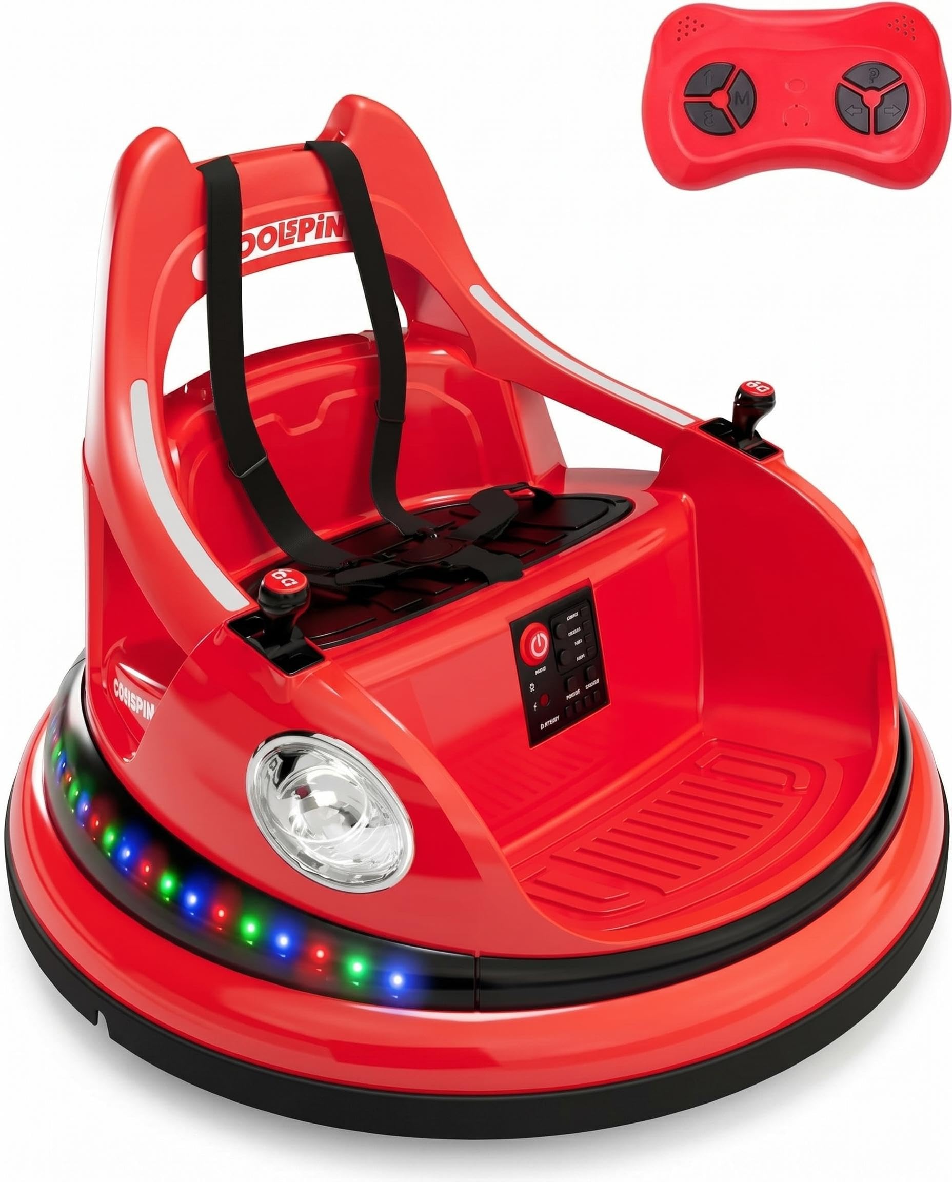 12V Electric Bumper Cars for Toddlers, Kids Bumper Car, Ride On Toys with Parent Remote, 360 Spin, 2 Speed, 2 Driving Modes, Mus