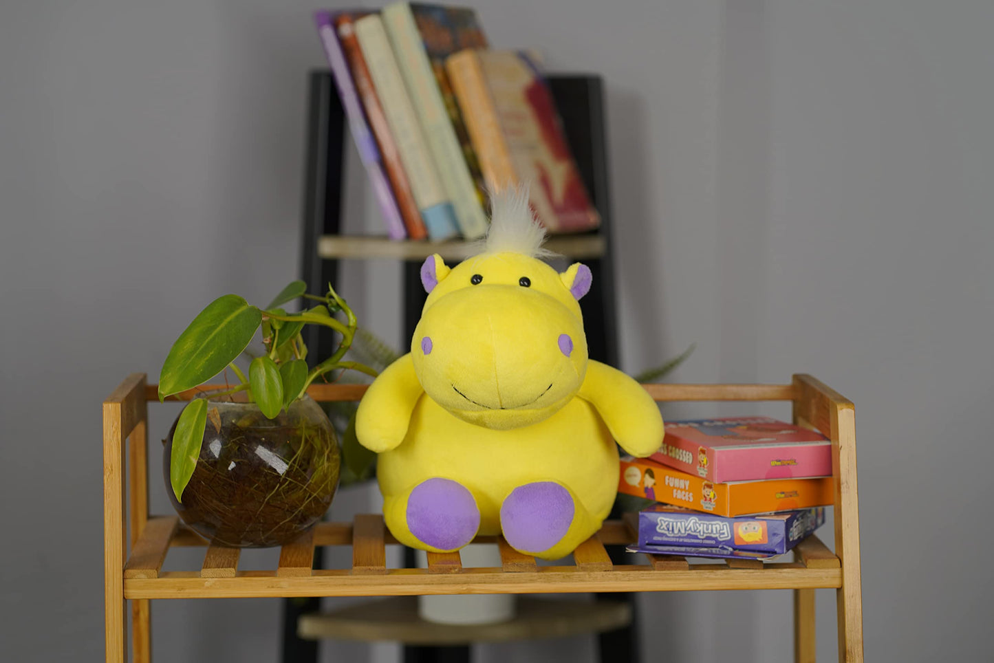 Furrendz Hippy Hippo 10'' Plush|Animal Character Soft Toy-Hippo|Furry Plush|Soft & Anti Allergic Fabric|Safe For Kids|Role Playt