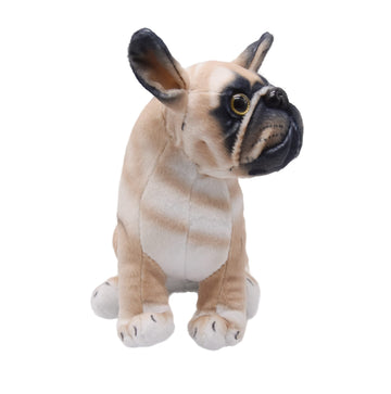 Yonlit Lifelike French Bulldog Stuffed Animal Animated Plush Puppy Toy Doll Super Realistic Dogs Act Like Real Excellent Gifts For Kids Birthday Party Dog Collection 9 Inches (Sitting Bulldog)